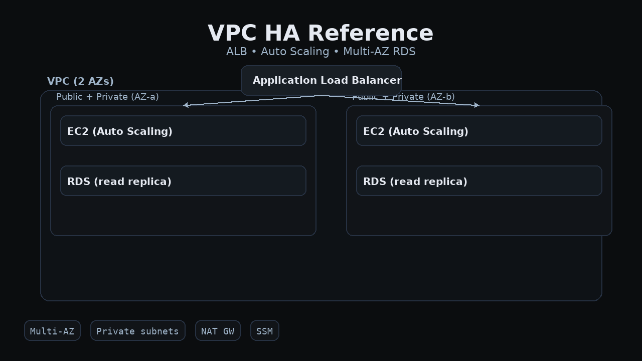 VPC high availability reference architecture placeholder